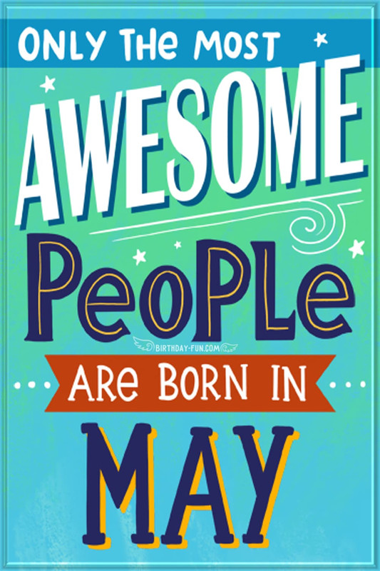 was born in may card
