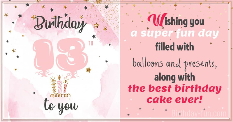 13 th birthday balloons