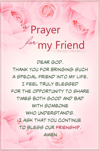 a Prayer for friend