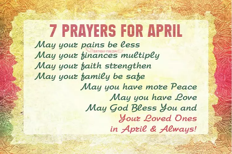 7 Prayers For April