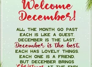 welcome December