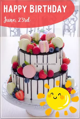 Happy June 23 rd Date of birthday