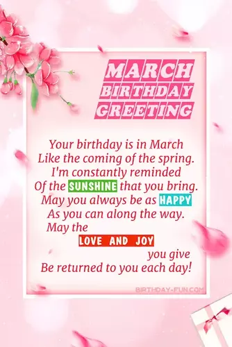 March Birthday Greeting