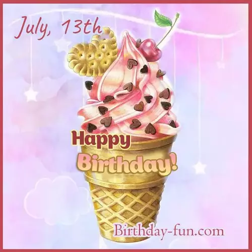 Date of birth July 13 Icecream